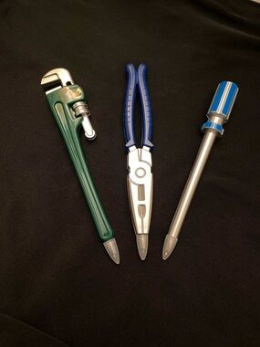 You have to look twice, right?  Blue and Green Multi-Tool Pen Set - Pack of 3